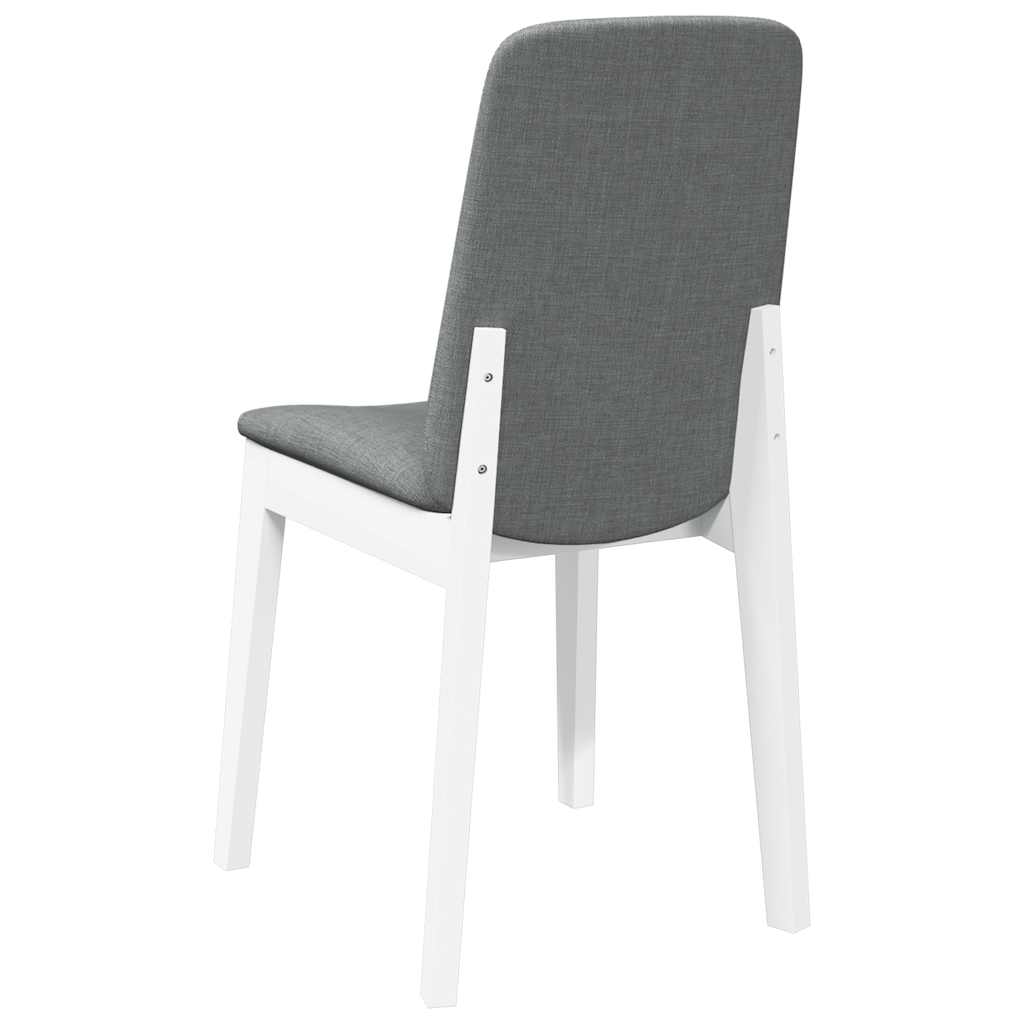 Cadeiras de jantar com almofadões 2 pcs madeira maciça branco