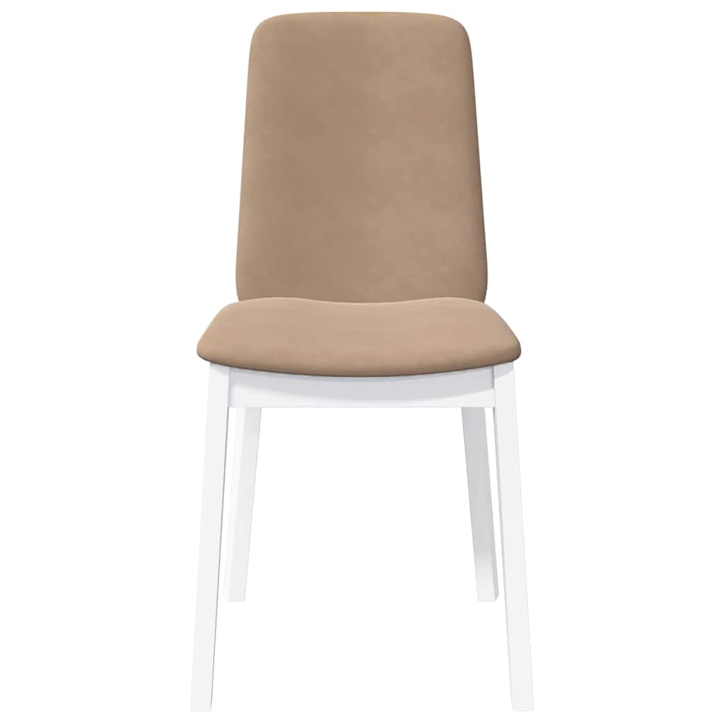 Cadeiras de jantar com almofadões 2 pcs madeira maciça branco