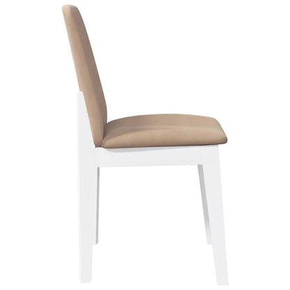 Cadeiras de jantar com almofadões 2 pcs madeira maciça branco