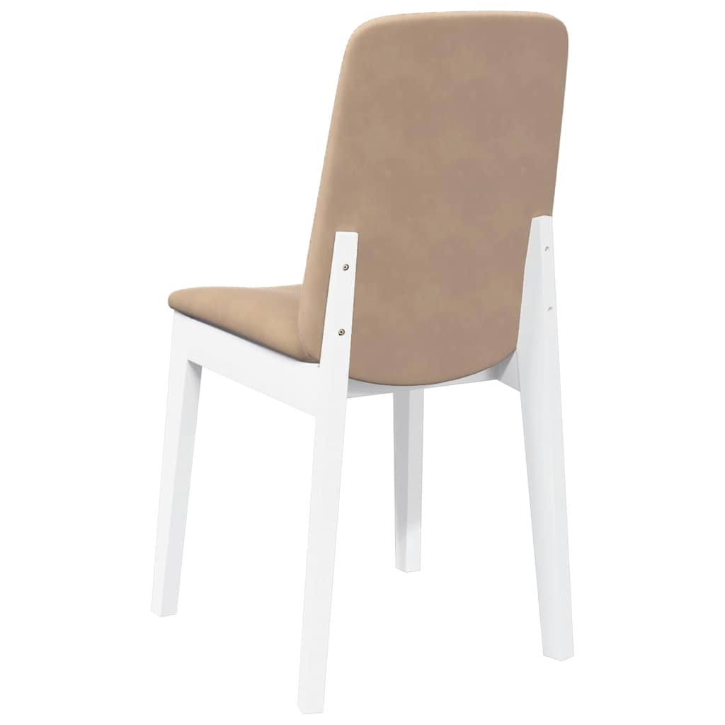 Cadeiras de jantar com almofadões 2 pcs madeira maciça branco