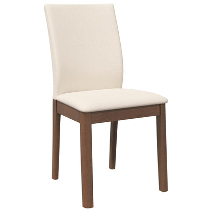 Cadeiras de jantar com almofadões 2 pcs madeira maciça castanho