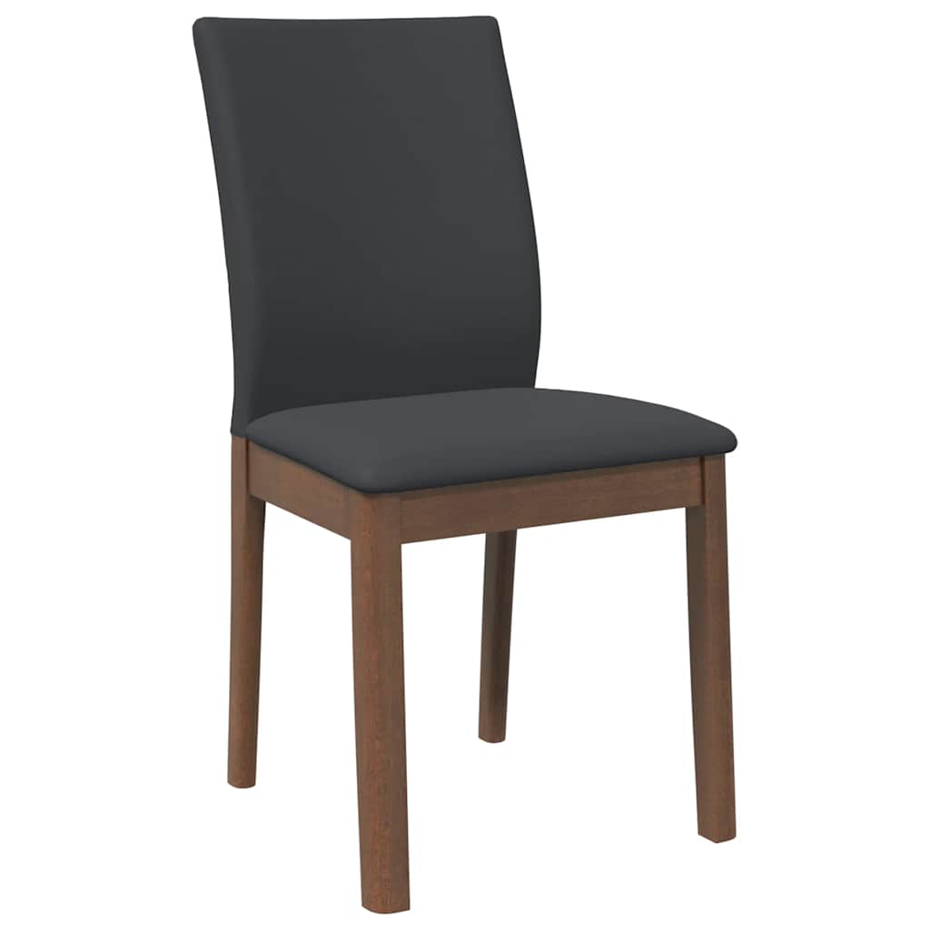 Cadeiras de jantar com almofadões 2 pcs madeira maciça castanho