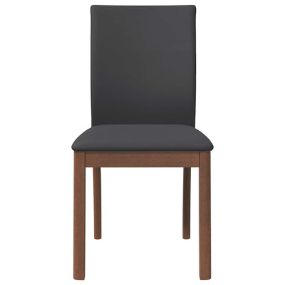 Cadeiras de jantar com almofadões 2 pcs madeira maciça castanho