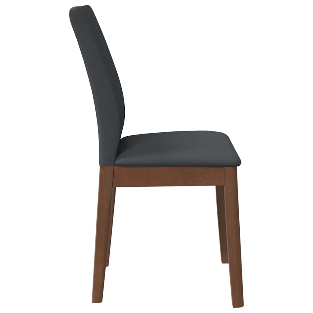 Cadeiras de jantar com almofadões 2 pcs madeira maciça castanho