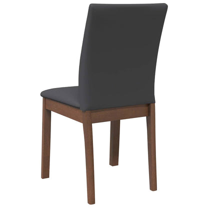 Cadeiras de jantar com almofadões 2 pcs madeira maciça castanho