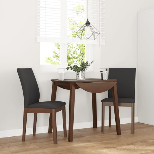 Cadeiras de jantar com almofadões 2 pcs madeira maciça castanho