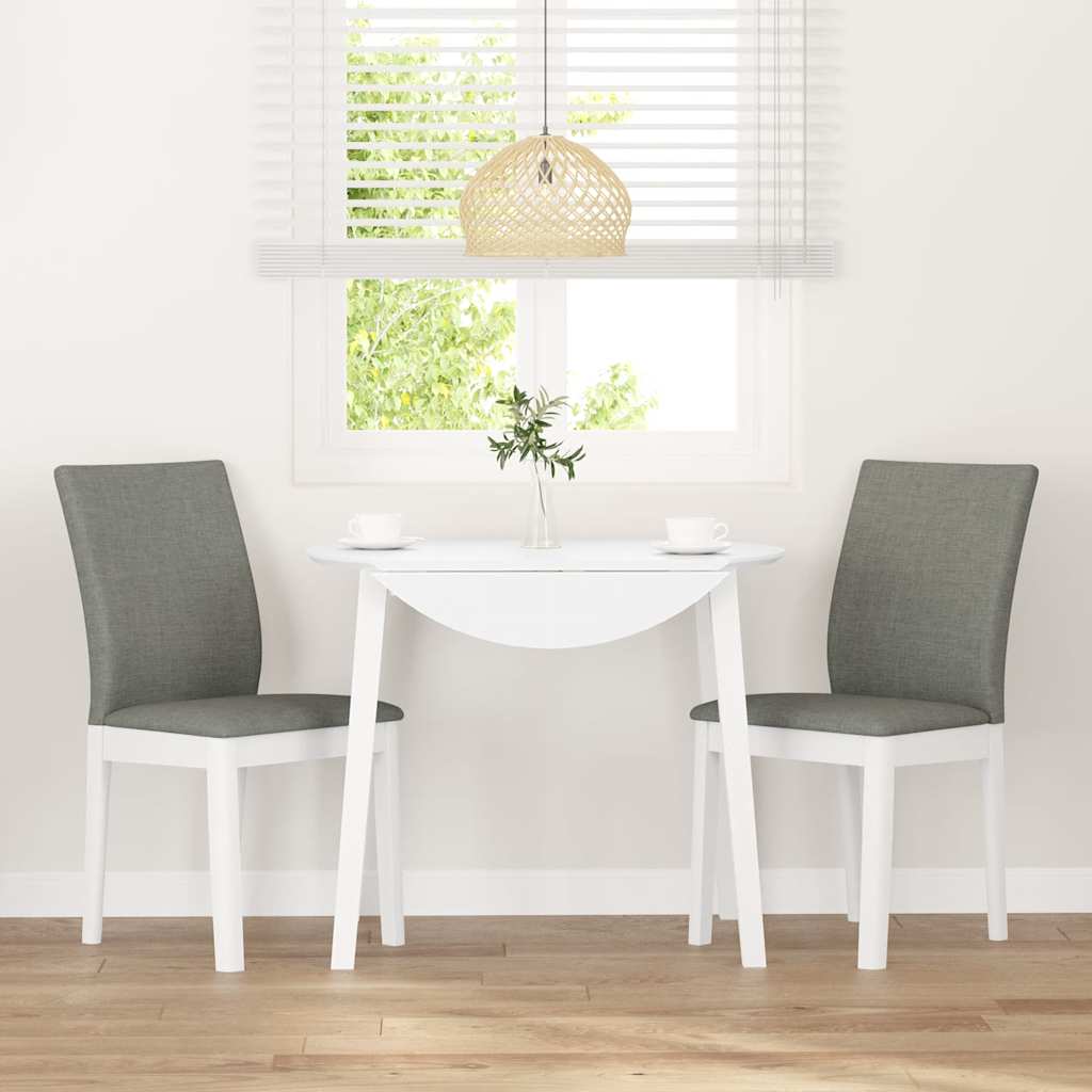 Cadeiras de jantar com almofadões 2 pcs madeira maciça branco