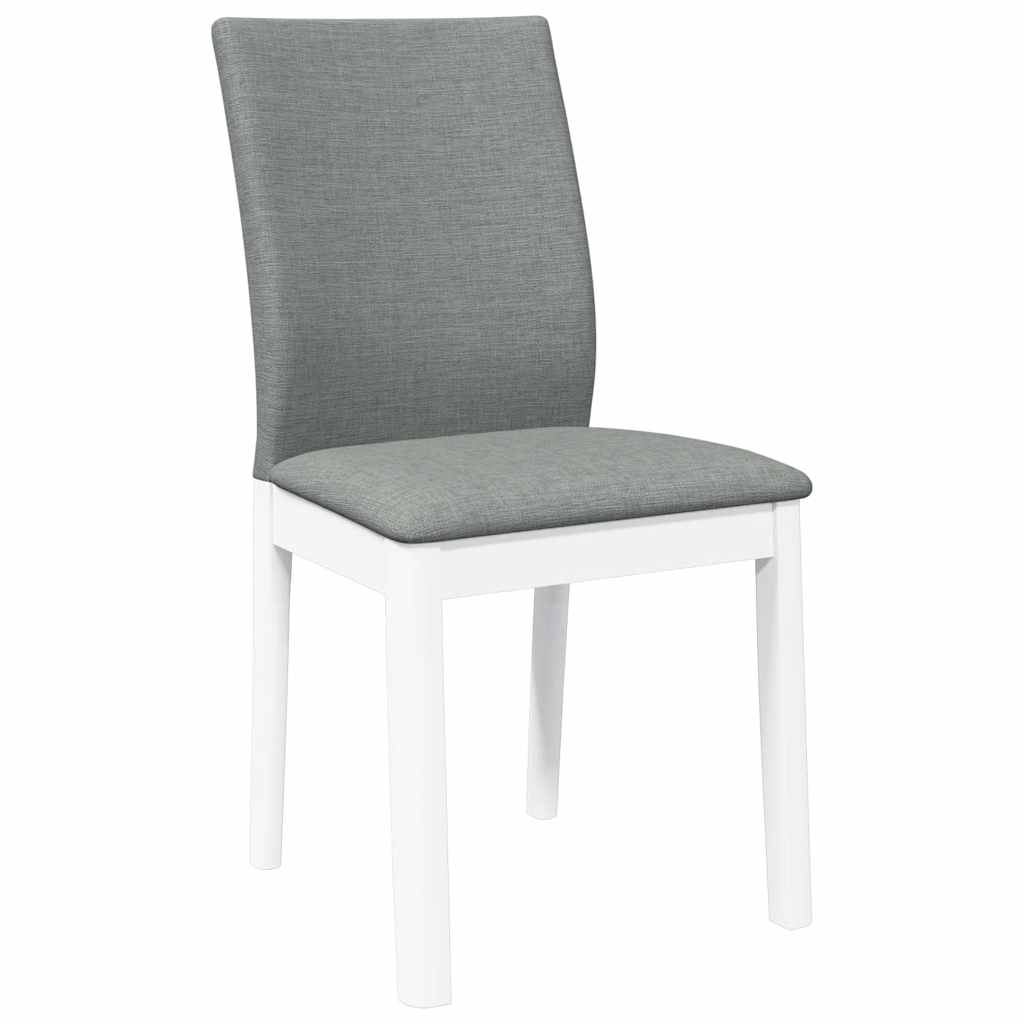 Cadeiras de jantar com almofadões 2 pcs madeira maciça branco