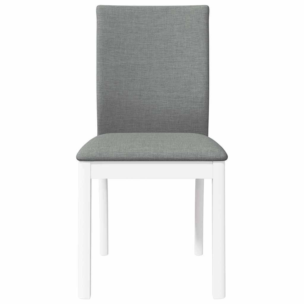 Cadeiras de jantar com almofadões 2 pcs madeira maciça branco