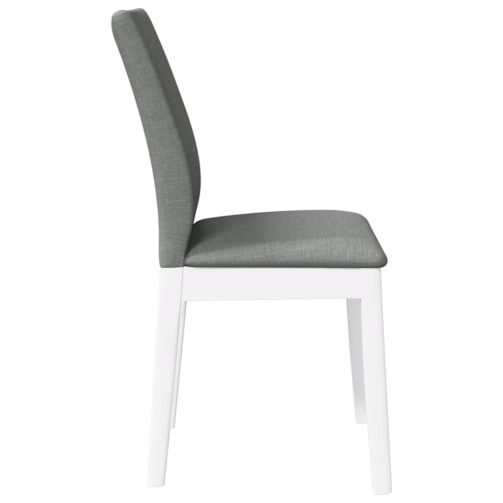 Cadeiras de jantar com almofadões 2 pcs madeira maciça branco