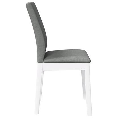 Cadeiras de jantar com almofadões 2 pcs madeira maciça branco