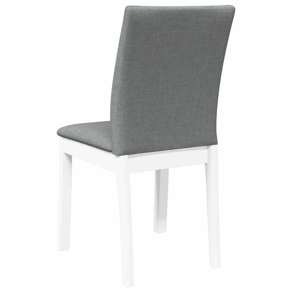 Cadeiras de jantar com almofadões 2 pcs madeira maciça branco