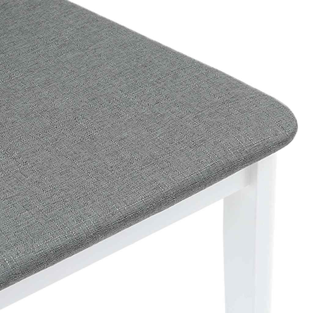 Cadeiras de jantar com almofadões 2 pcs madeira maciça branco