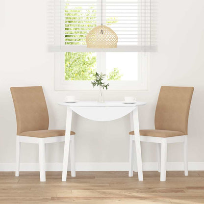 Cadeiras de jantar com almofadões 2 pcs madeira maciça branco
