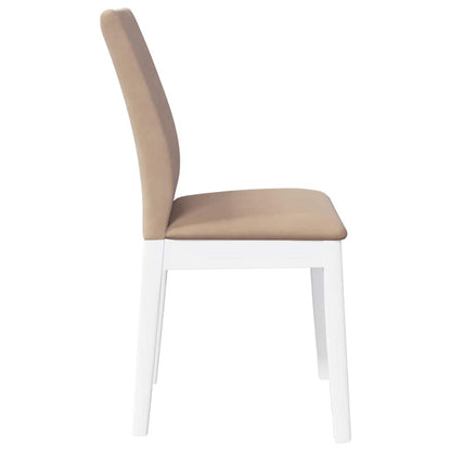 Cadeiras de jantar com almofadões 2 pcs madeira maciça branco