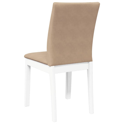 Cadeiras de jantar com almofadões 2 pcs madeira maciça branco