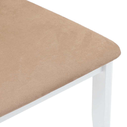 Cadeiras de jantar com almofadões 2 pcs madeira maciça branco