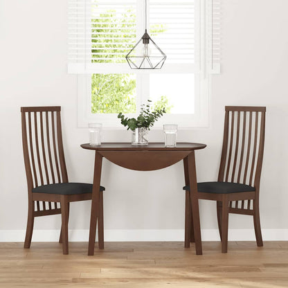 Cadeiras de jantar com almofadões 2 pcs madeira maciça castanho
