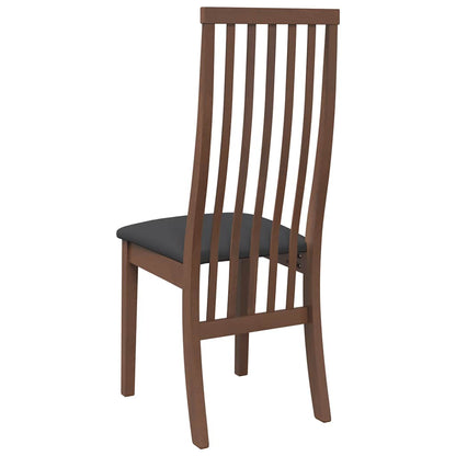Cadeiras de jantar com almofadões 2 pcs madeira maciça castanho