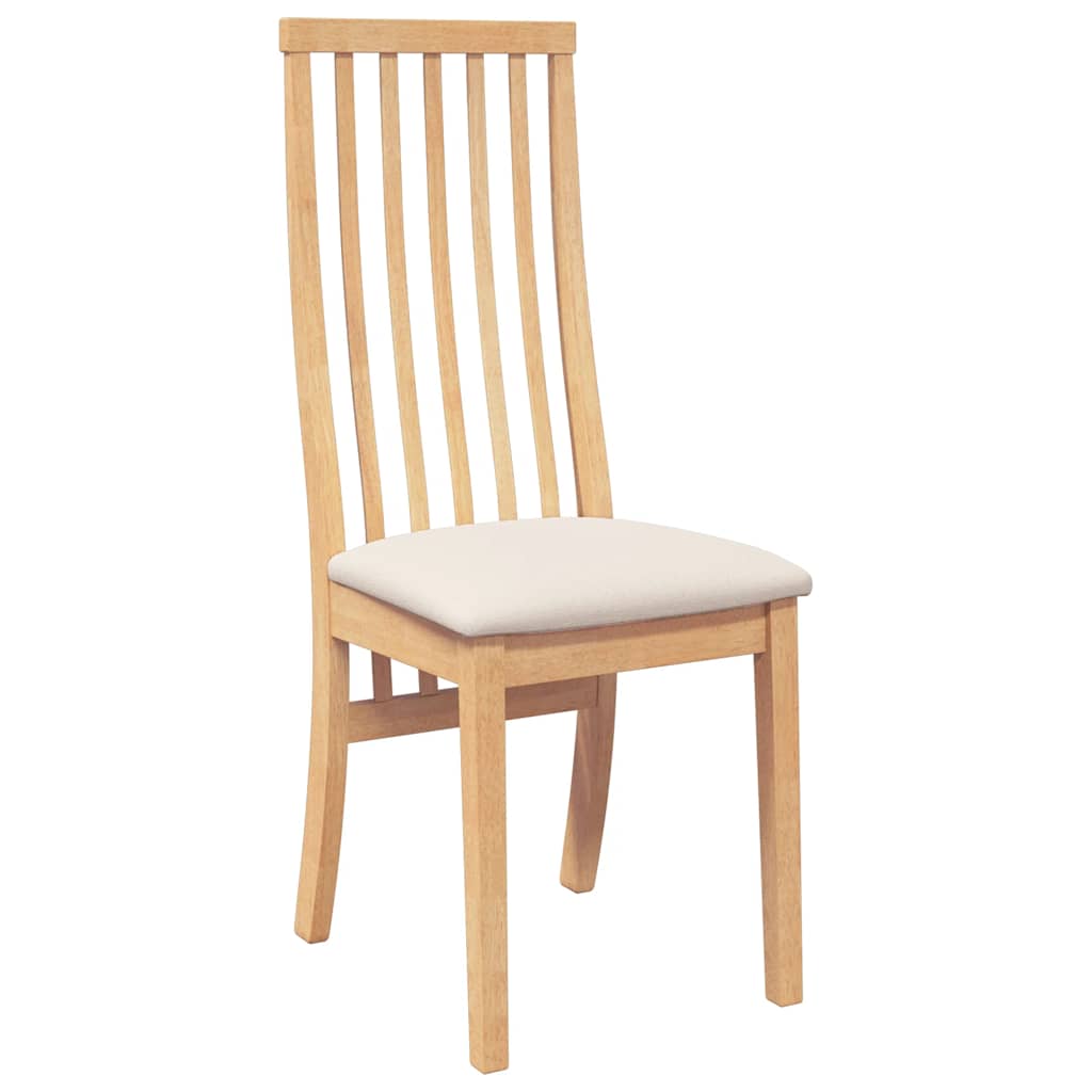 Cadeiras de jantar com almofadões 2 pcs madeira maciça