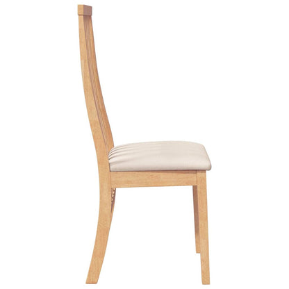 Cadeiras de jantar com almofadões 2 pcs madeira maciça