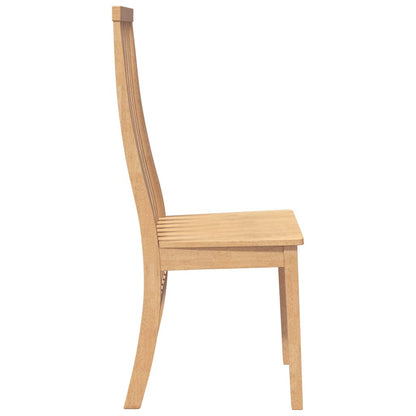 Cadeiras de jantar 2 pcs madeira de seringueira maciça