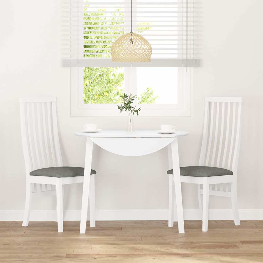 Cadeiras de jantar com almofadões 2 pcs madeira maciça branco