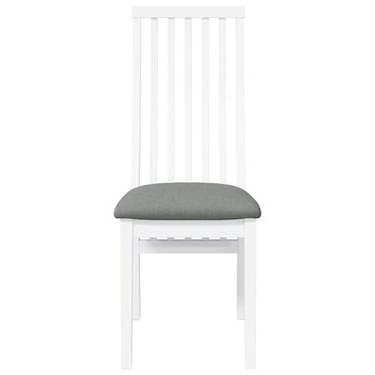 Cadeiras de jantar com almofadões 2 pcs madeira maciça branco