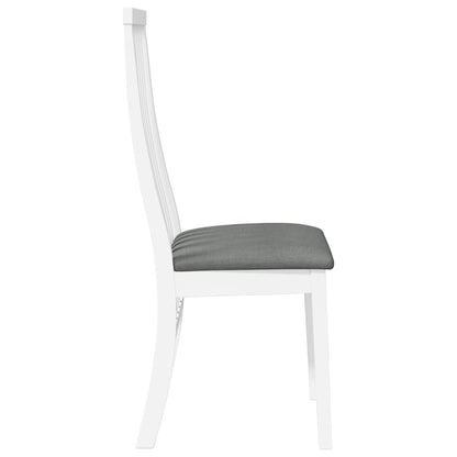 Cadeiras de jantar com almofadões 2 pcs madeira maciça branco
