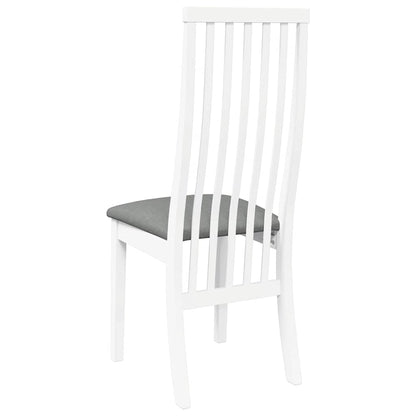 Cadeiras de jantar com almofadões 2 pcs madeira maciça branco