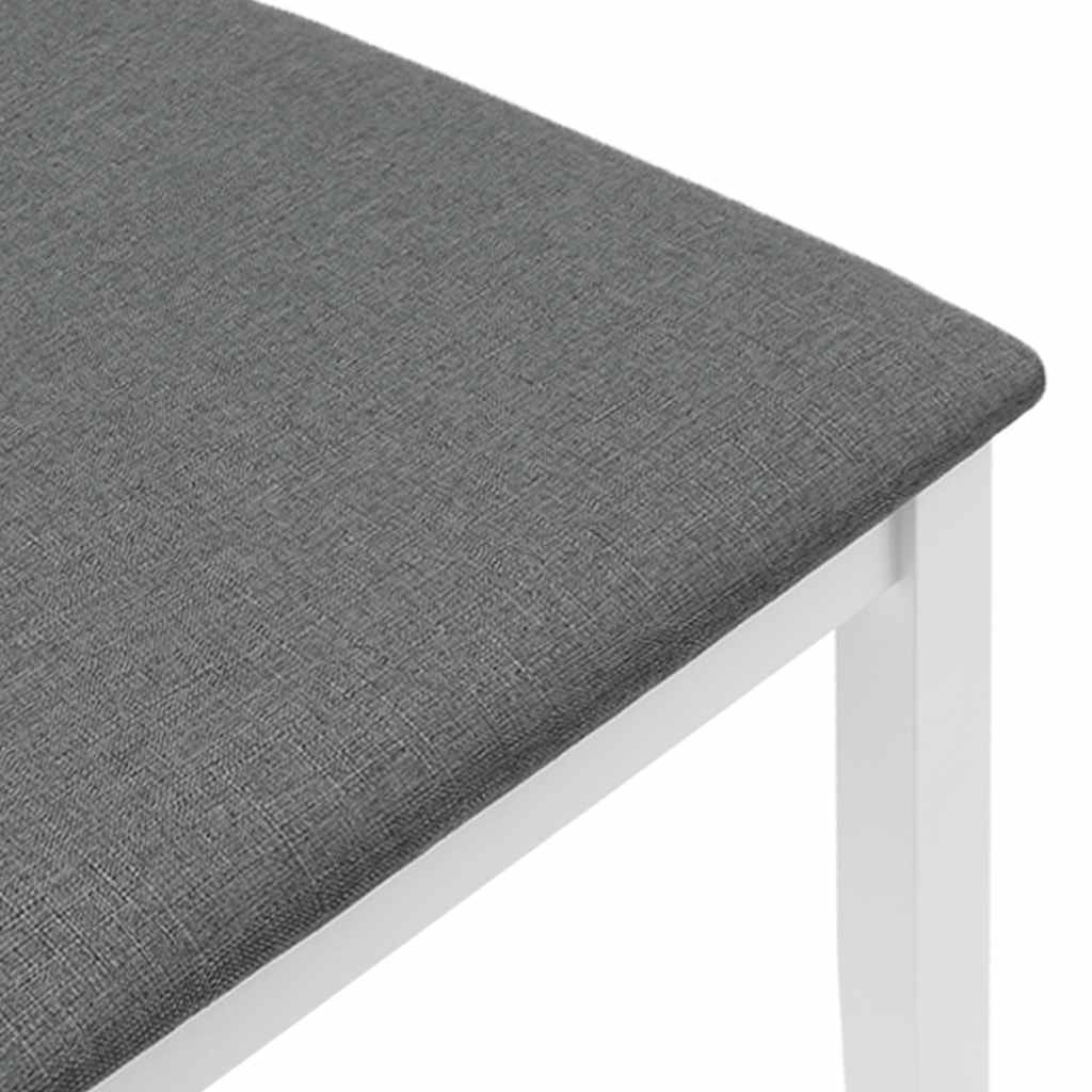 Cadeiras de jantar com almofadões 2 pcs madeira maciça branco