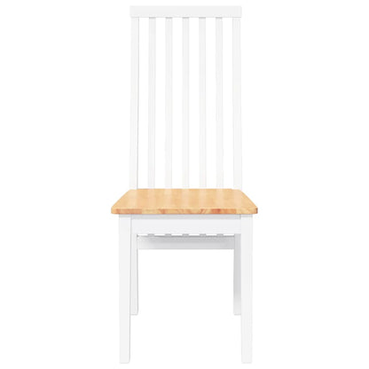 Cadeiras de jantar 2 pcs madeira de seringueira maciça branco