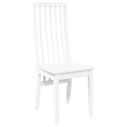 Cadeiras de jantar 2 pcs madeira de seringueira maciça branco