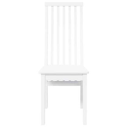 Cadeiras de jantar 2 pcs madeira de seringueira maciça branco