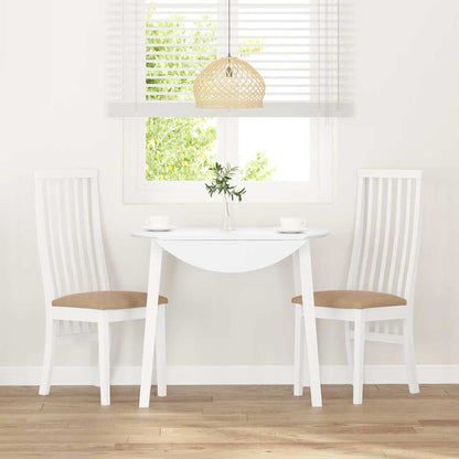 Cadeiras de jantar com almofadões 2 pcs madeira maciça branco