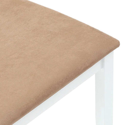 Cadeiras de jantar com almofadões 2 pcs madeira maciça branco