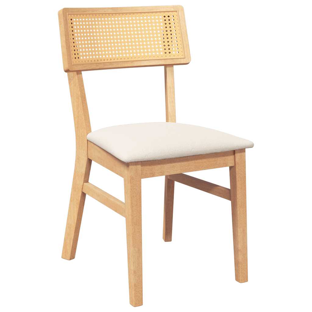 Cadeiras de jantar com almofadões 2 pcs madeira maciça