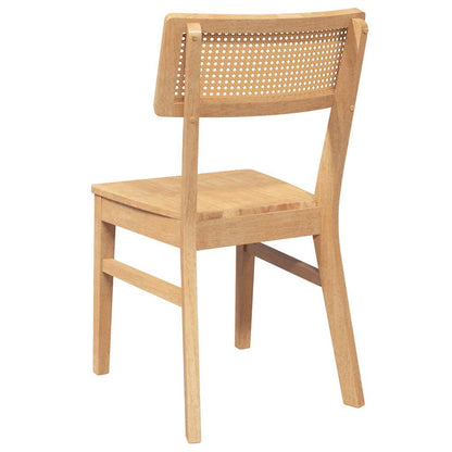 Cadeiras de jantar 2 pcs madeira de seringueira maciça