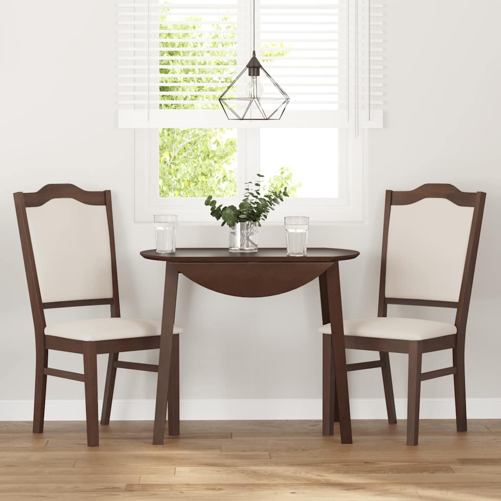 Cadeiras de jantar com almofadões 2 pcs madeira maciça castanho