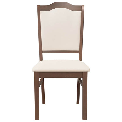 Cadeiras de jantar com almofadões 2 pcs madeira maciça castanho