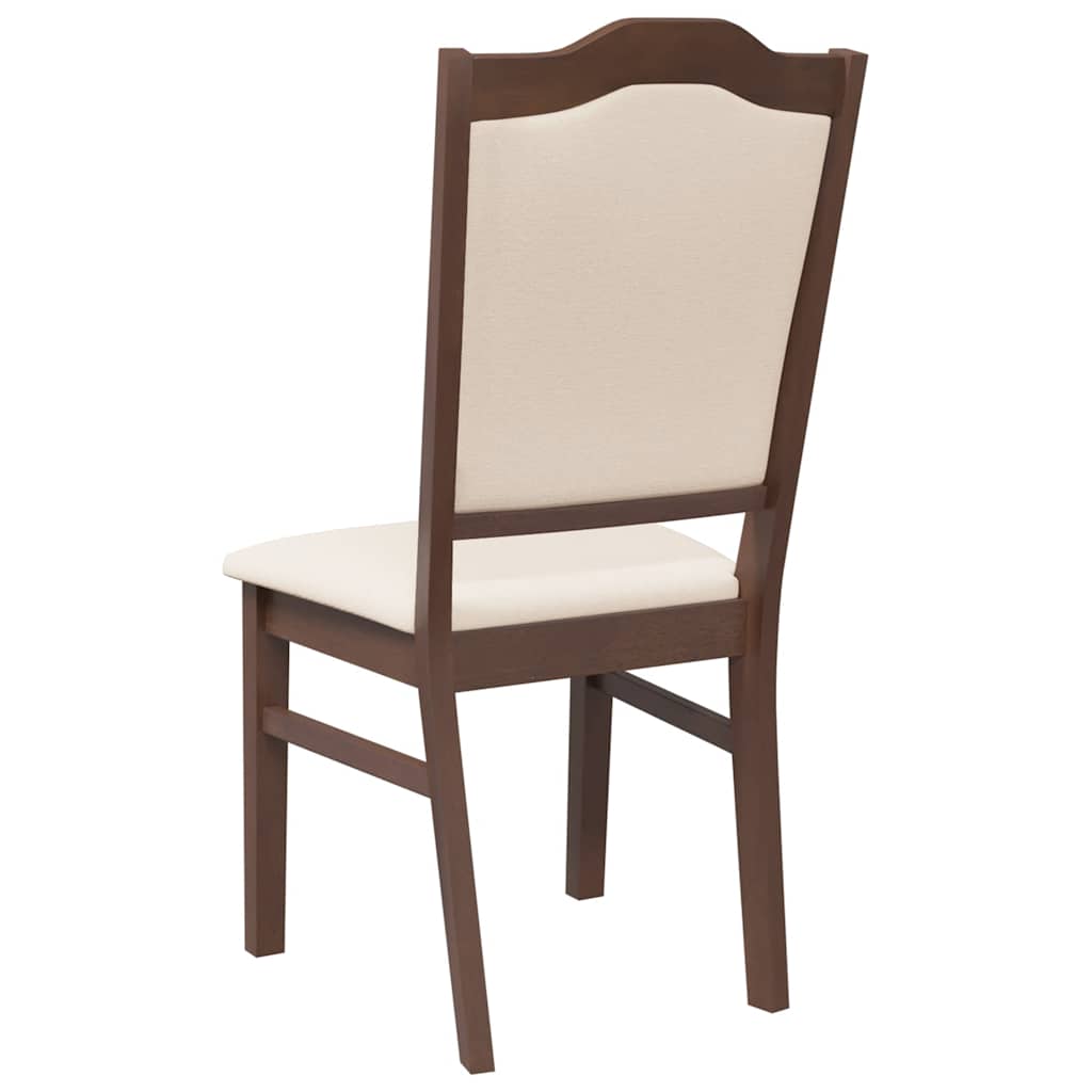 Cadeiras de jantar com almofadões 2 pcs madeira maciça castanho