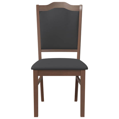 Cadeiras de jantar com almofadões 2 pcs madeira maciça castanho