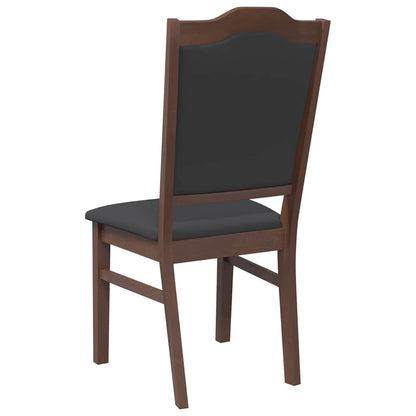 Cadeiras de jantar com almofadões 2 pcs madeira maciça castanho