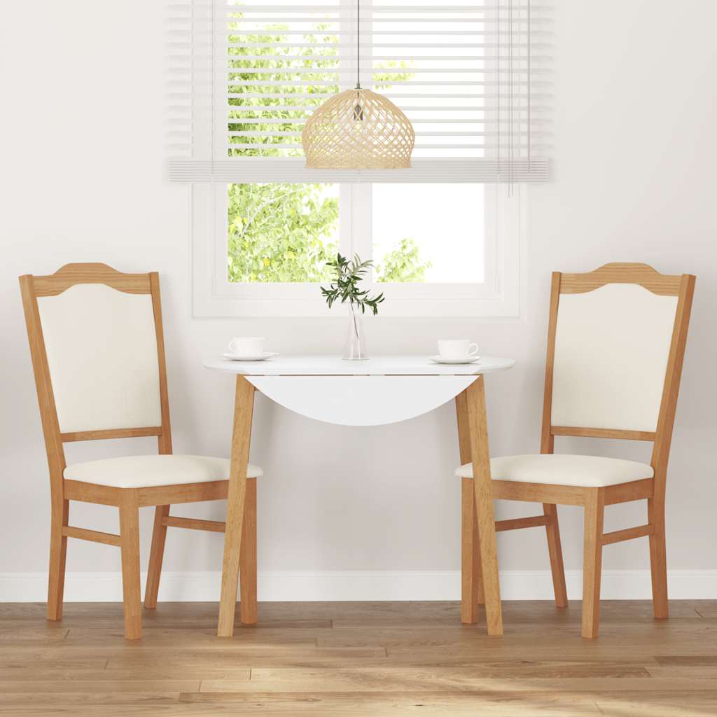 Cadeiras de jantar com almofadões 2 pcs madeira maciça
