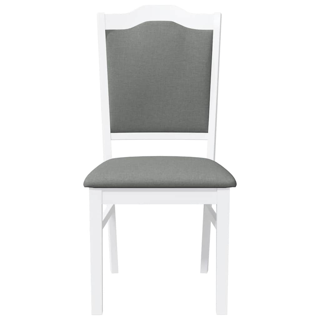Cadeiras de jantar com almofadões 2 pcs madeira maciça branco