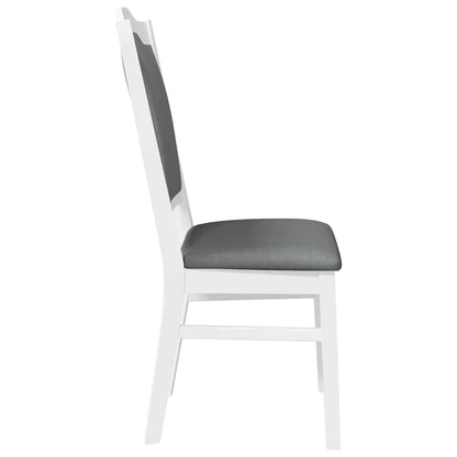 Cadeiras de jantar com almofadões 2 pcs madeira maciça branco