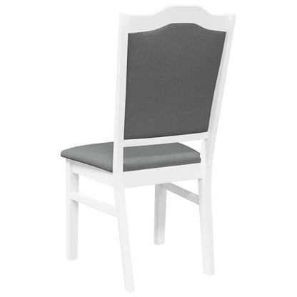 Cadeiras de jantar com almofadões 2 pcs madeira maciça branco