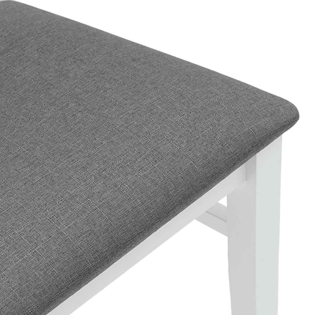 Cadeiras de jantar com almofadões 2 pcs madeira maciça branco
