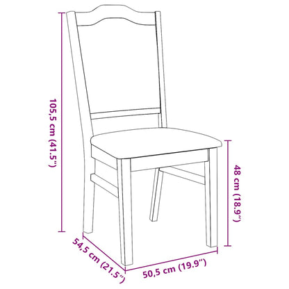 Cadeiras de jantar com almofadões 2 pcs madeira maciça branco