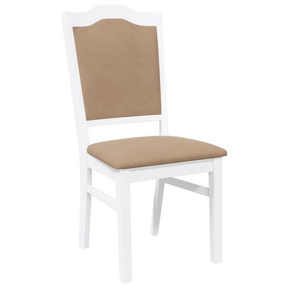 Cadeiras de jantar com almofadões 2 pcs madeira maciça branco